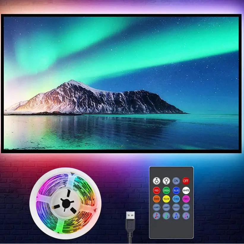 TV backlight LED strip USB RGB music sync light