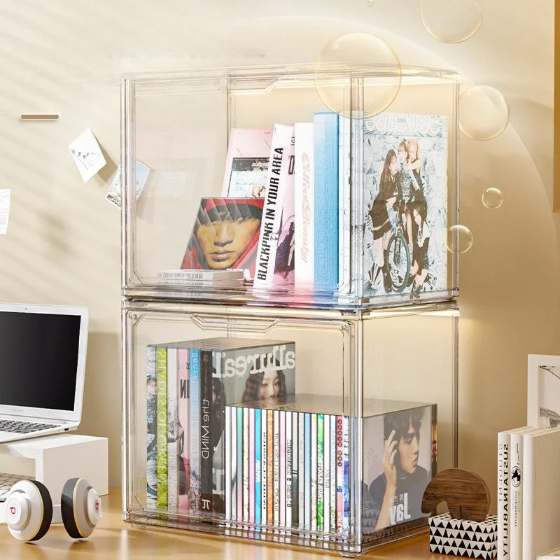 Clear acrylic display cabinet for books and albums, view 3