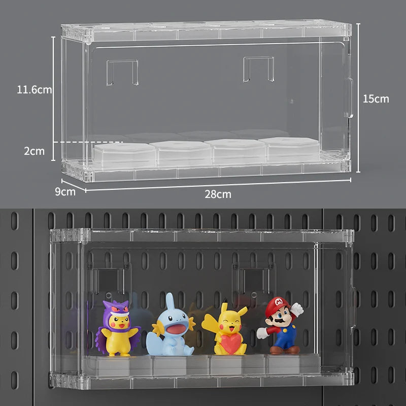 Black gaming pegboard wall organiser with holders, view 22