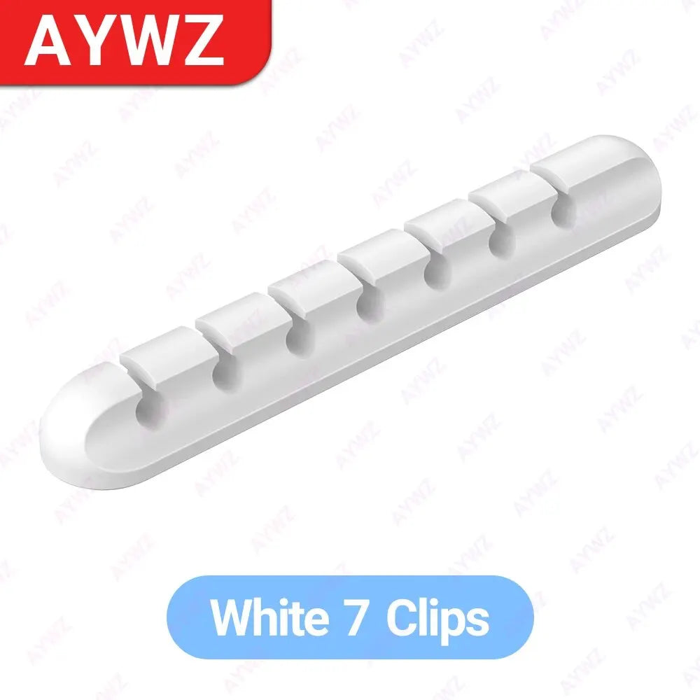 Installation steps for the adhesive cable clips