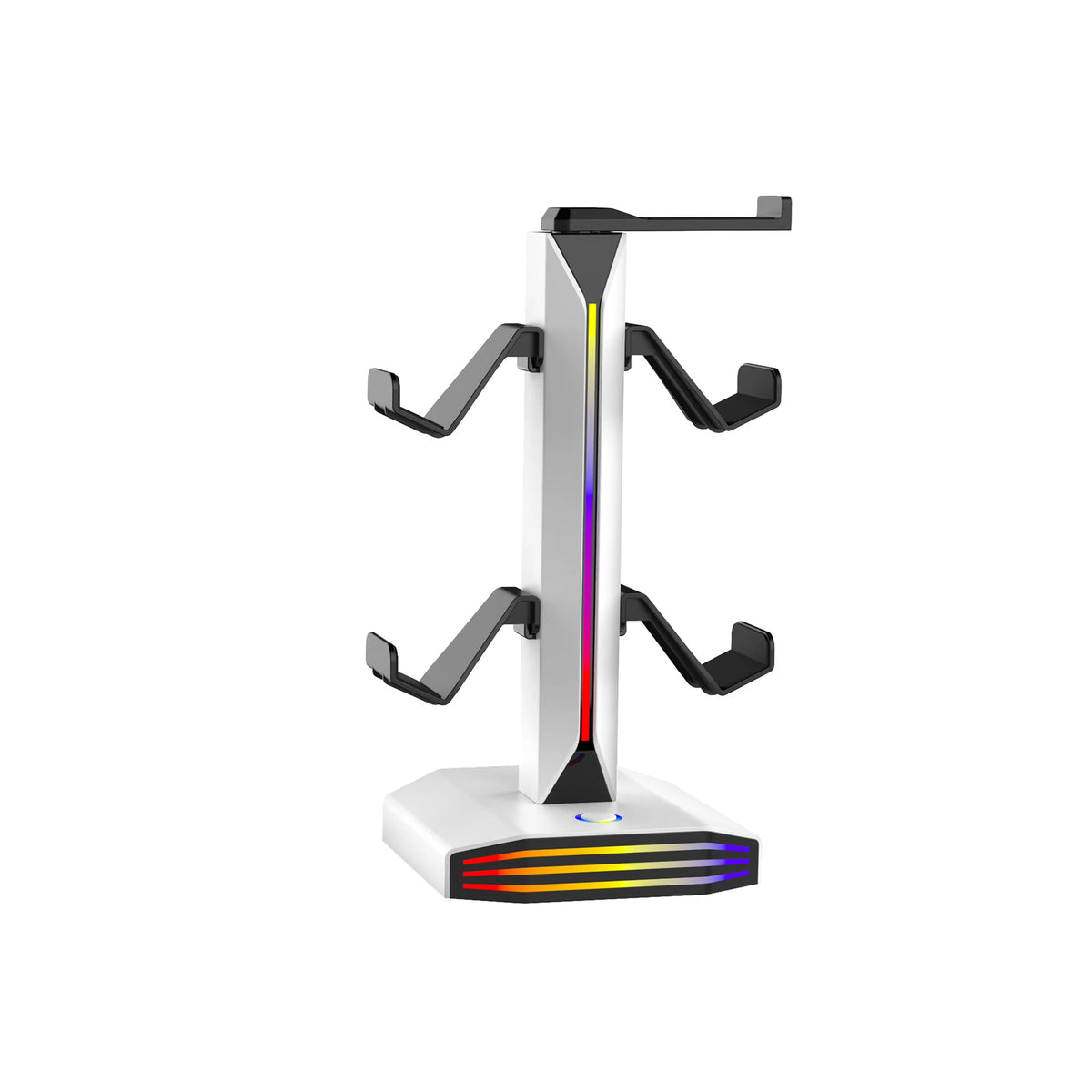 RGB lit controller stand with a headphone rest, view 8