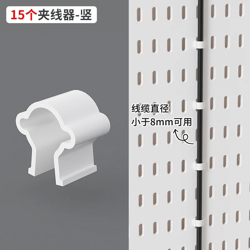 Wall pegboard with hooks, baskets and accessories, view 32