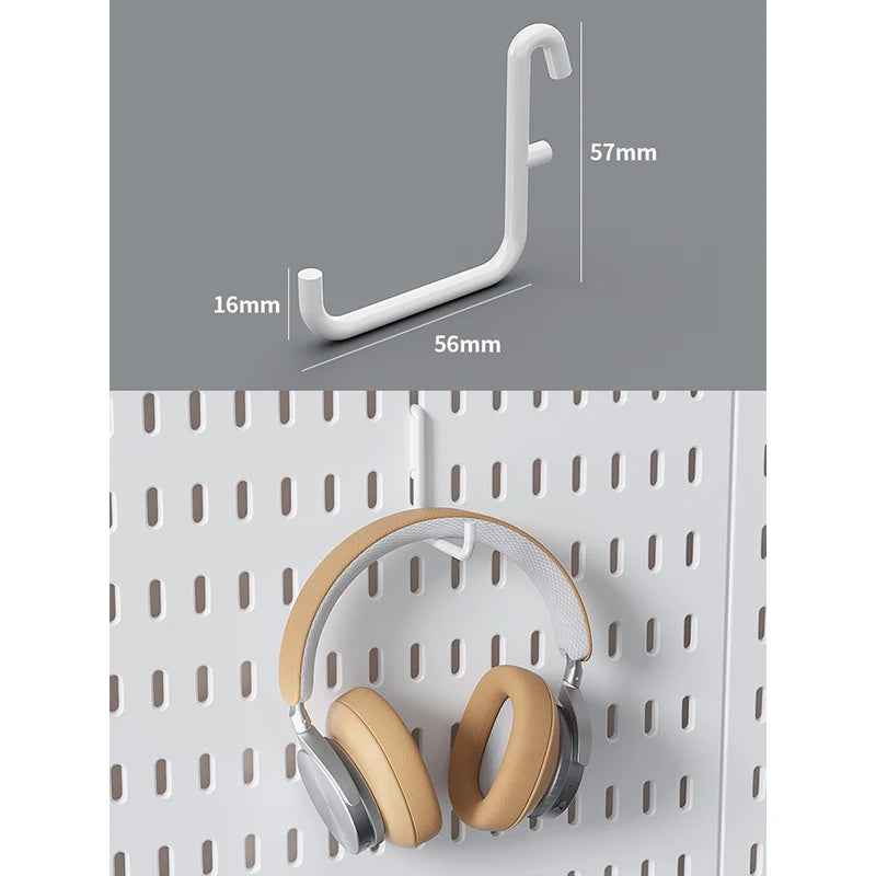 Wall pegboard with hooks, baskets and accessories, view 37