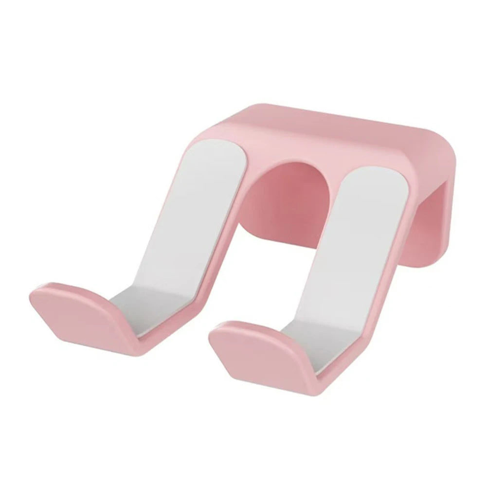 Adhesive under desk headphone hook in white, view 14