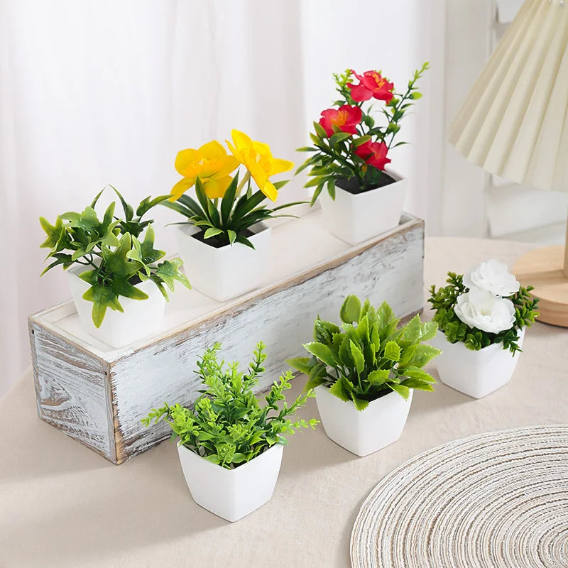 Artificial flowers arranged in a vase, view 7