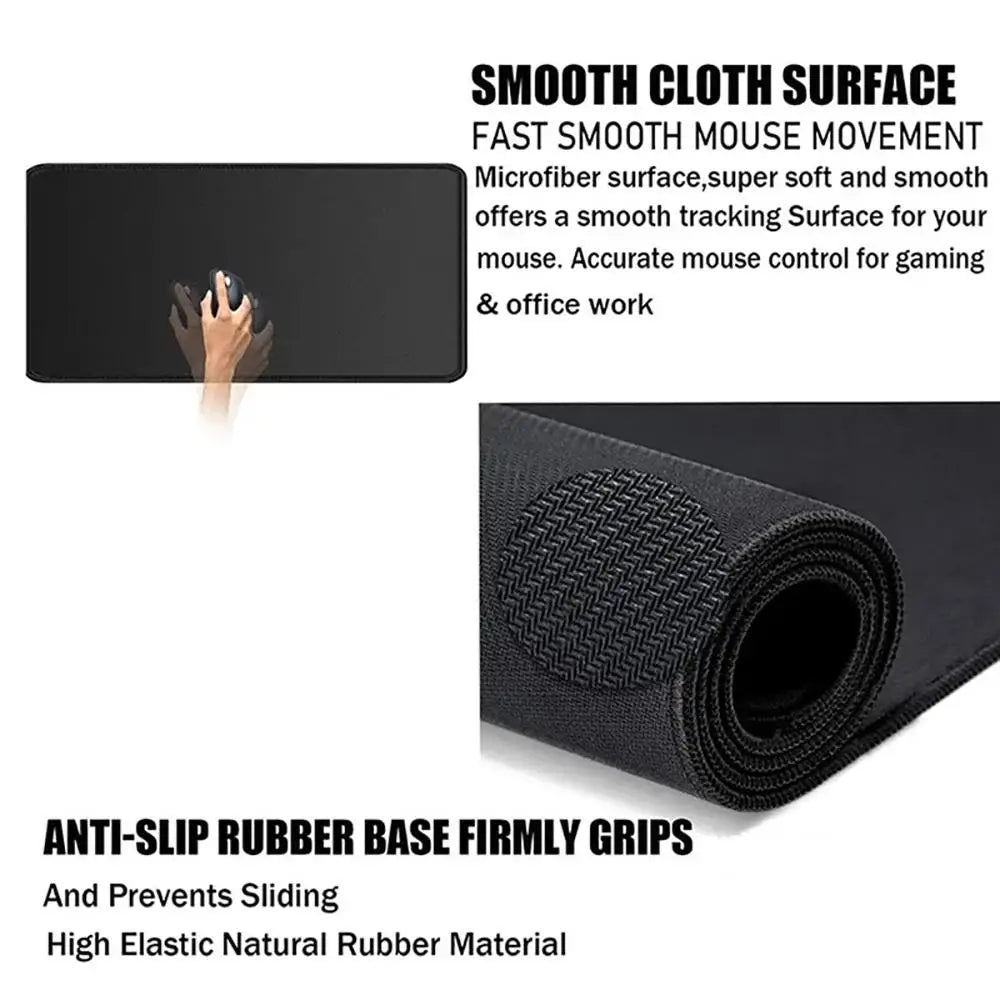 Black XXL desk mat with a wave print, view 5