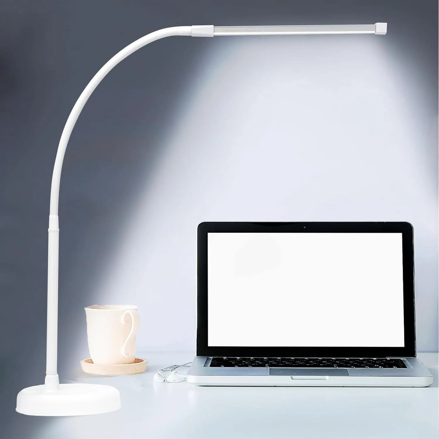 Aluminium gooseneck desk lamp craft table use
