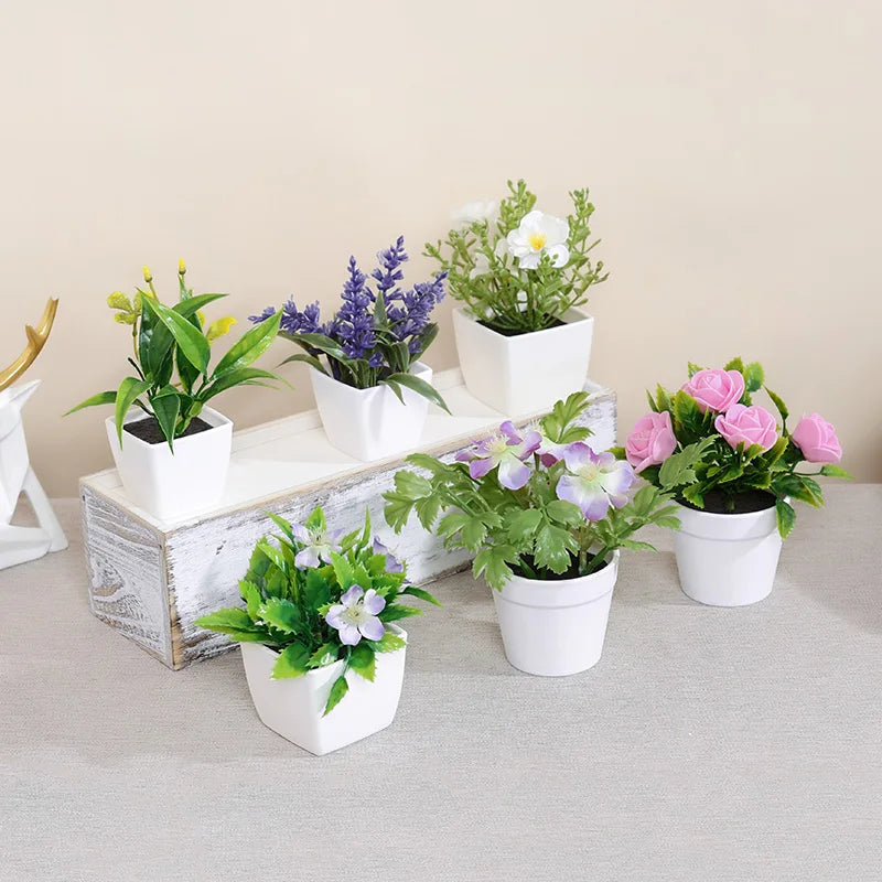 Artificial flowers arranged in a vase, view 10