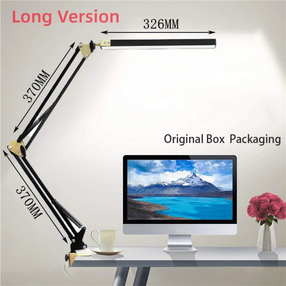 Clamp desk lamp with swing arm and 10W LED, view 10