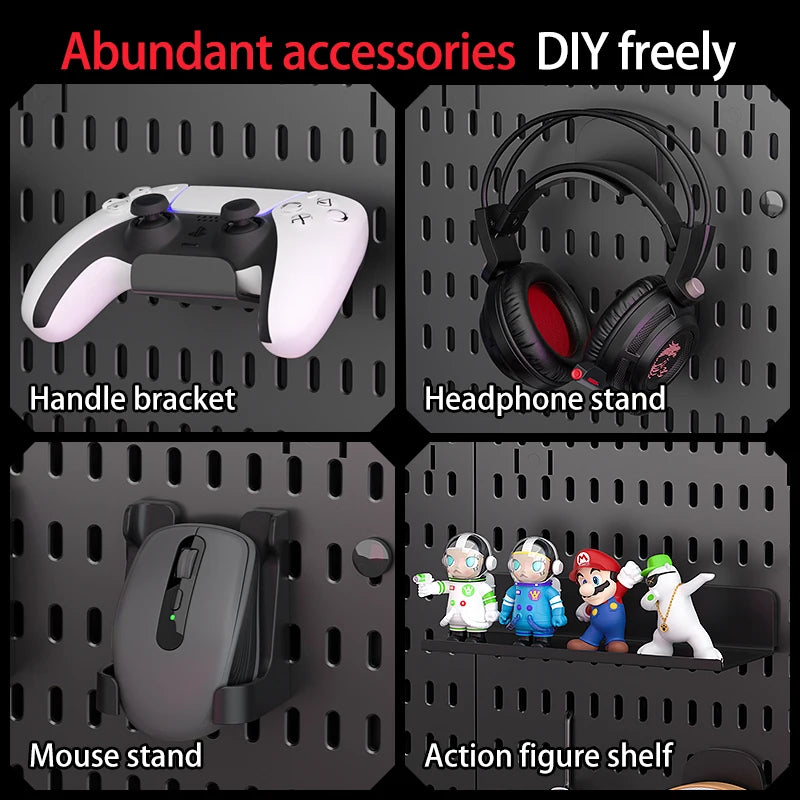 Pegboard accessory hooks shown separately