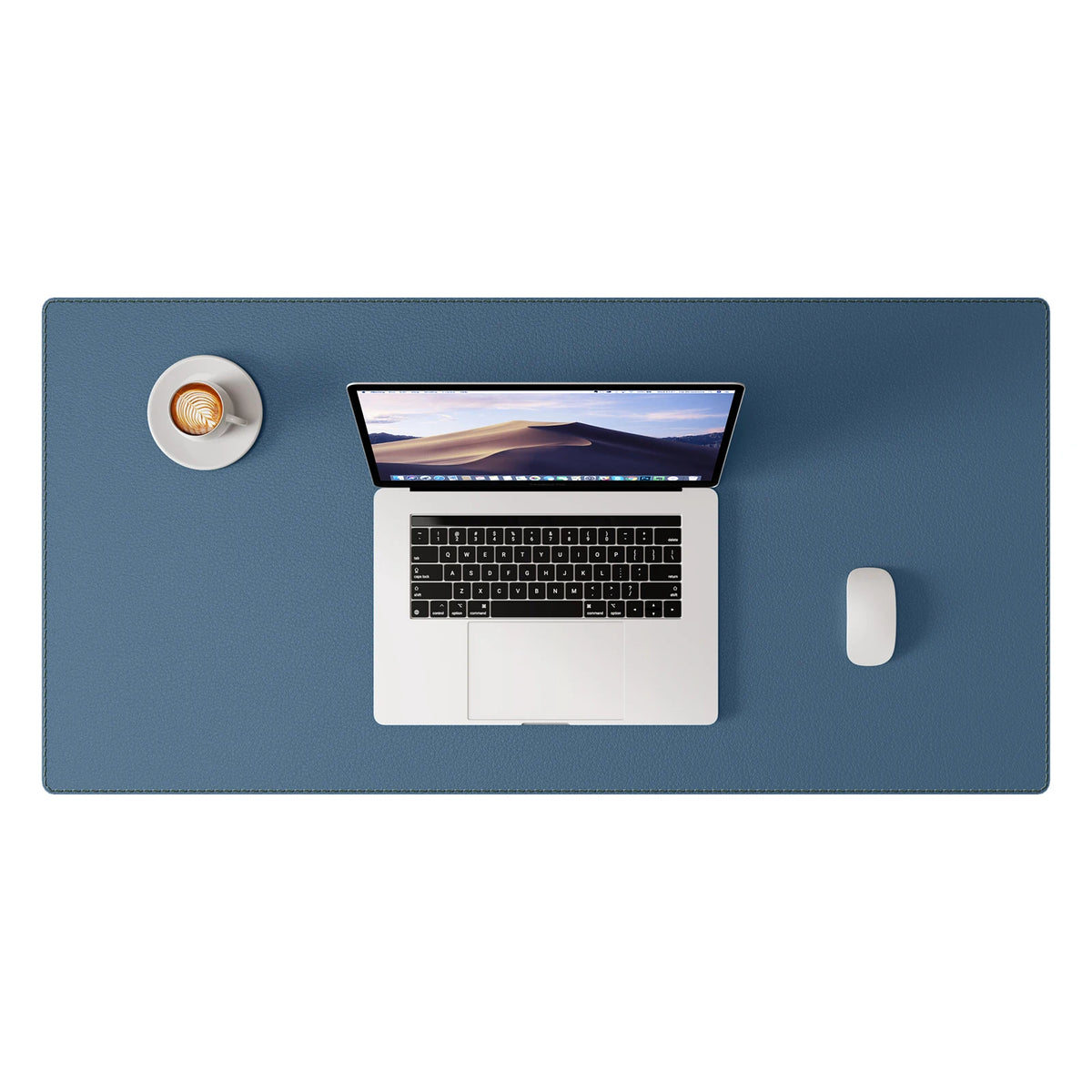 PU leather desk mat with stitched edges, view 19