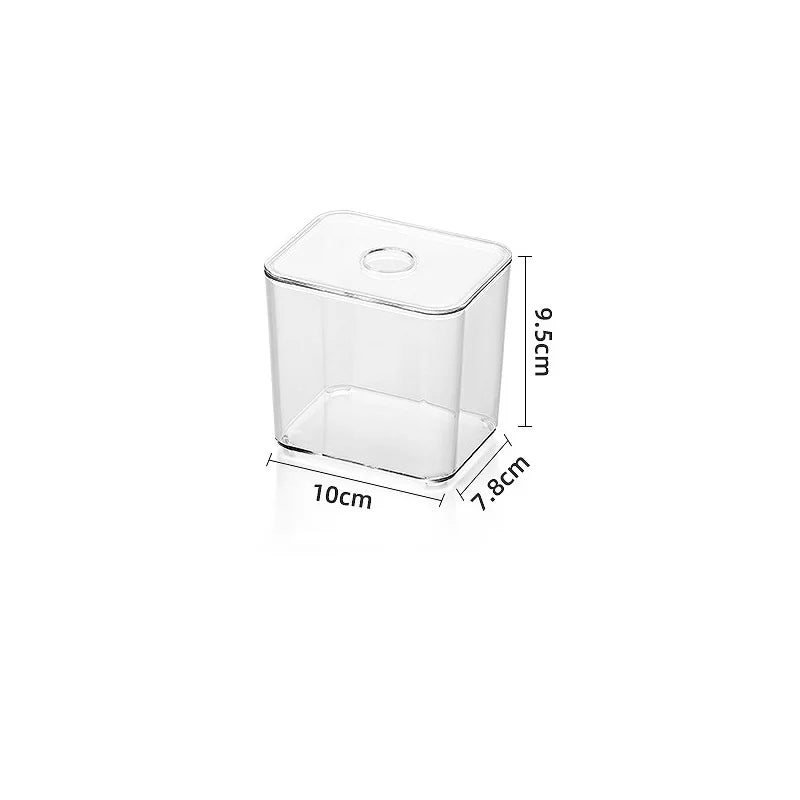 Clear plastic storage box with lid, view 7