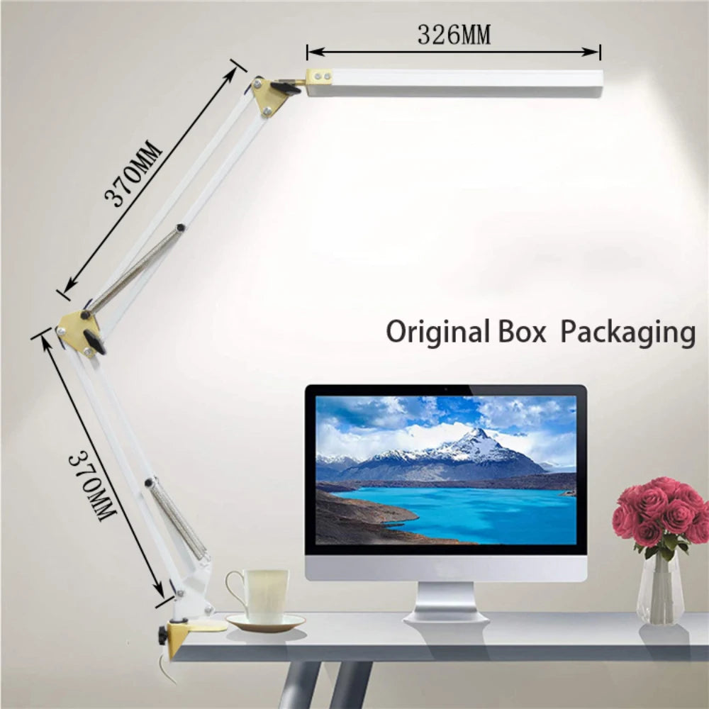 Clamp desk lamp with swing arm and 10W LED, view 11