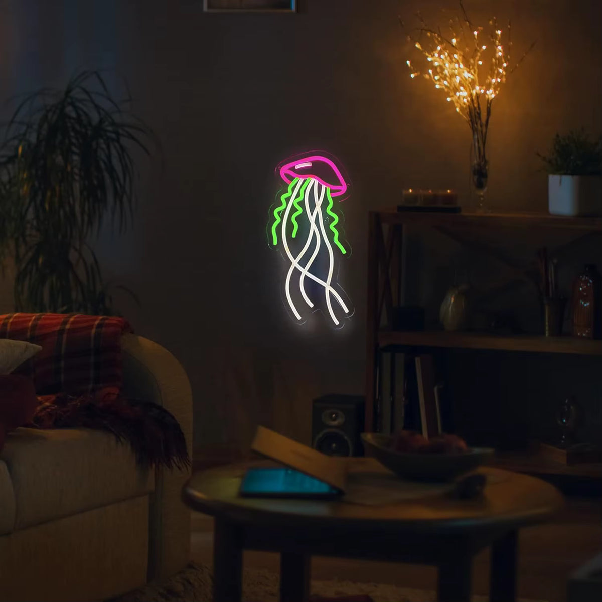 Underwater neon sign for gaming room decor