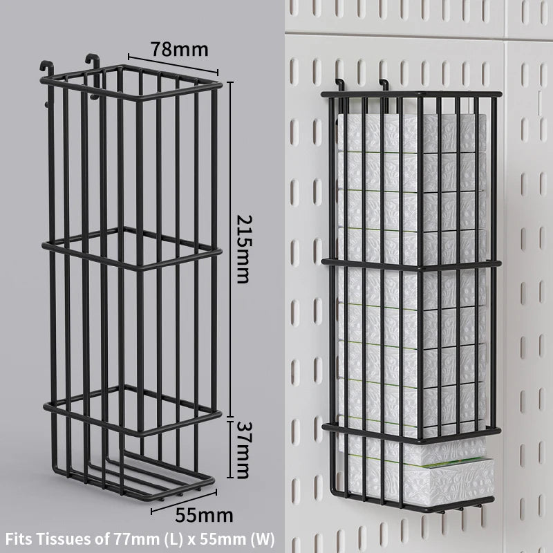 Black gaming pegboard wall organiser with holders, view 49