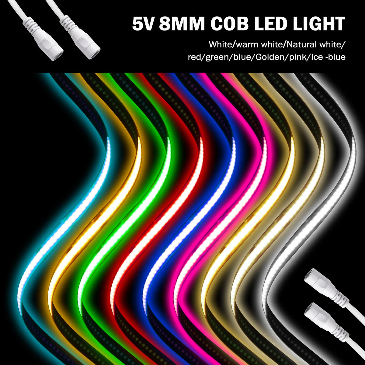 Adhesive backing LED strip easy installation