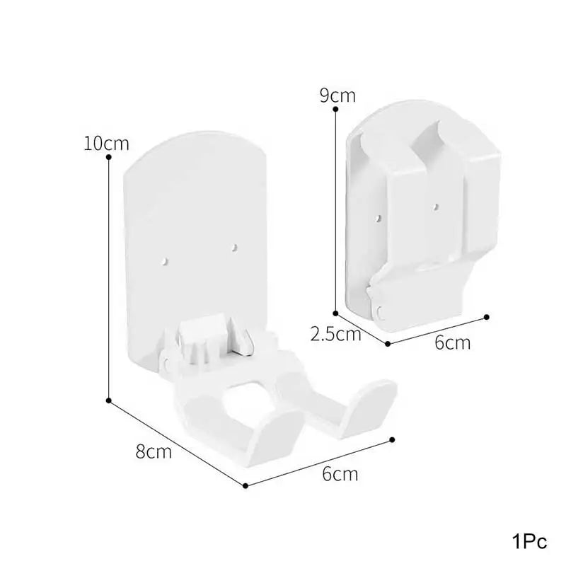 Adhesive under desk headphone hook in white, view 13