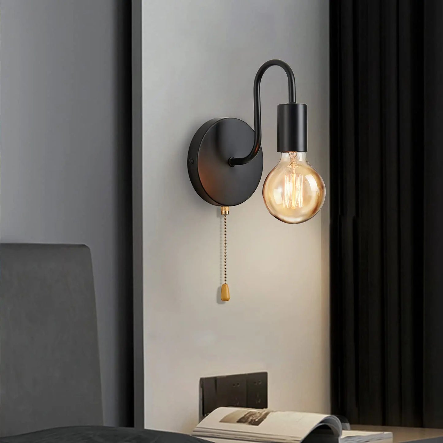 Plated iron wall light finish detail