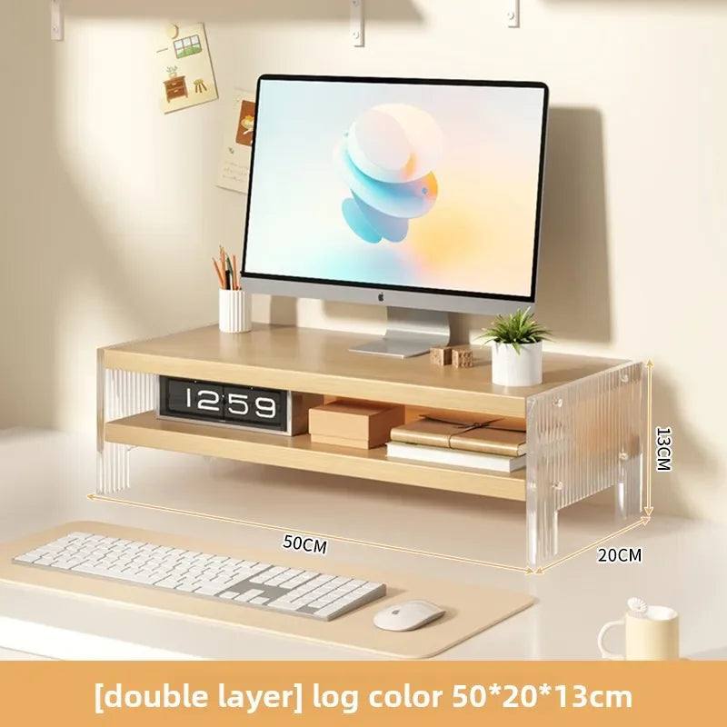Acrylic monitor stand and desk riser, view 4