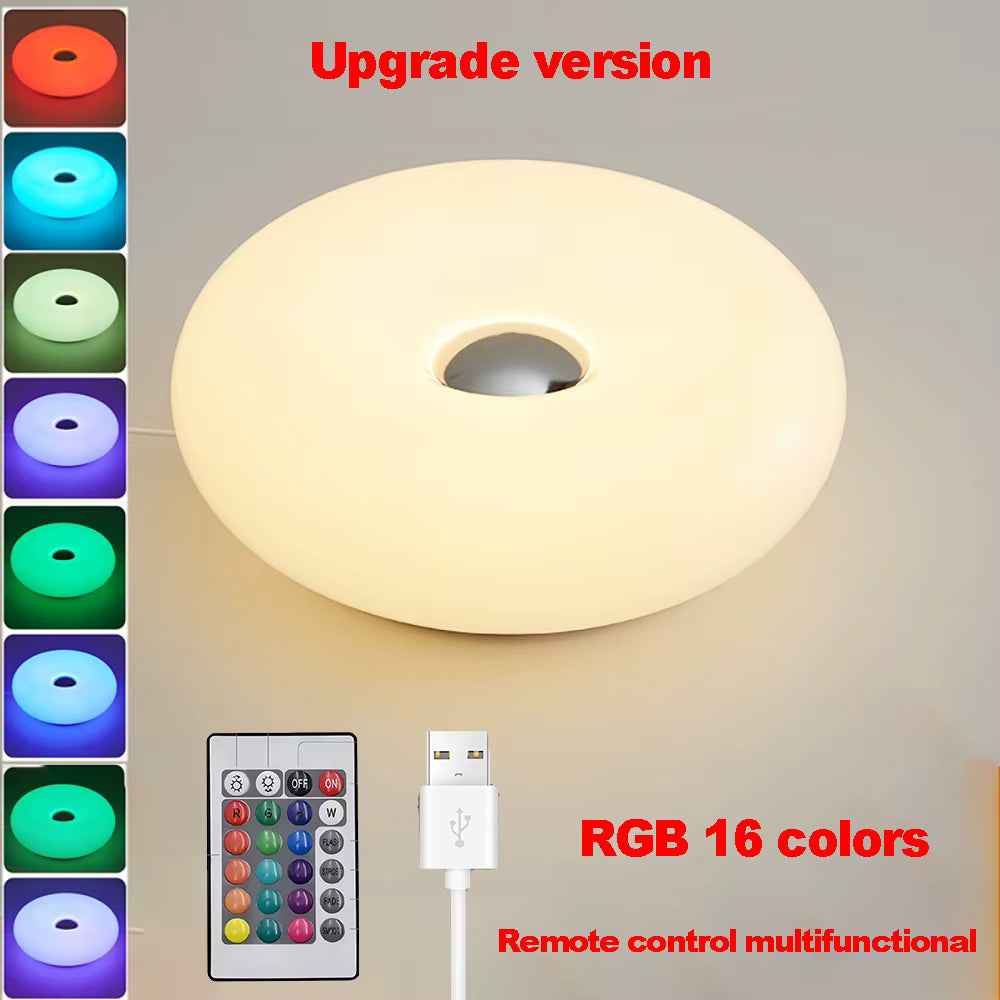 RGB donut lamp size dimensions view