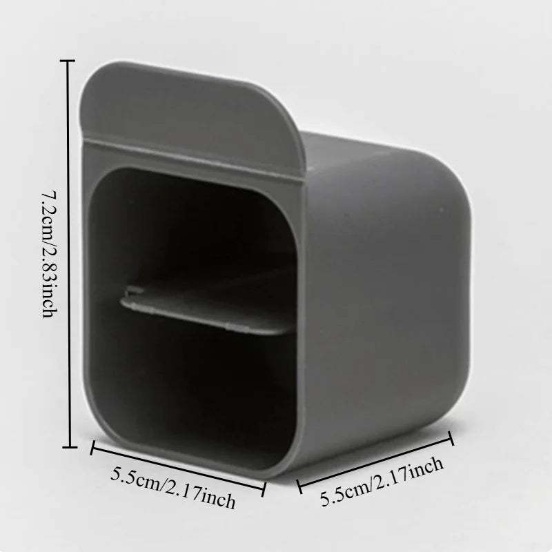 Adhesive stick on pen holder tube in grey or white, view 4
