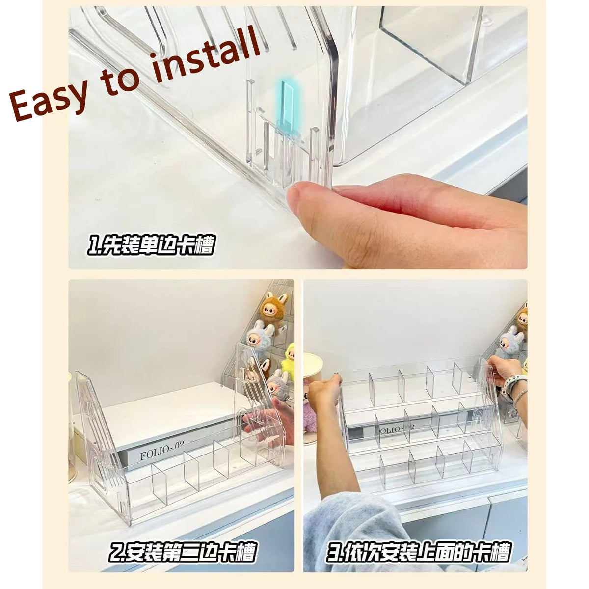 Tiered acrylic pencil holder and marker organiser rack, view 5