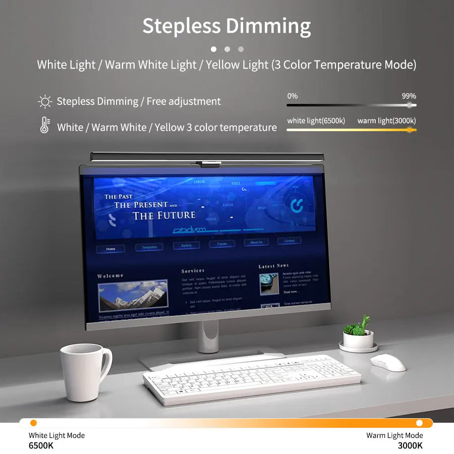 50cm monitor light bar for the top of a screen, view 3
