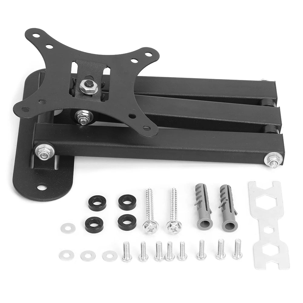 Black retractable TV wall mount bracket, view 5