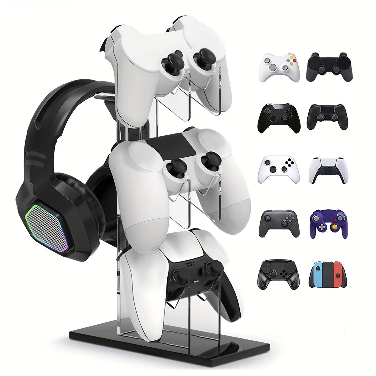 Three tier controller and headphone holder