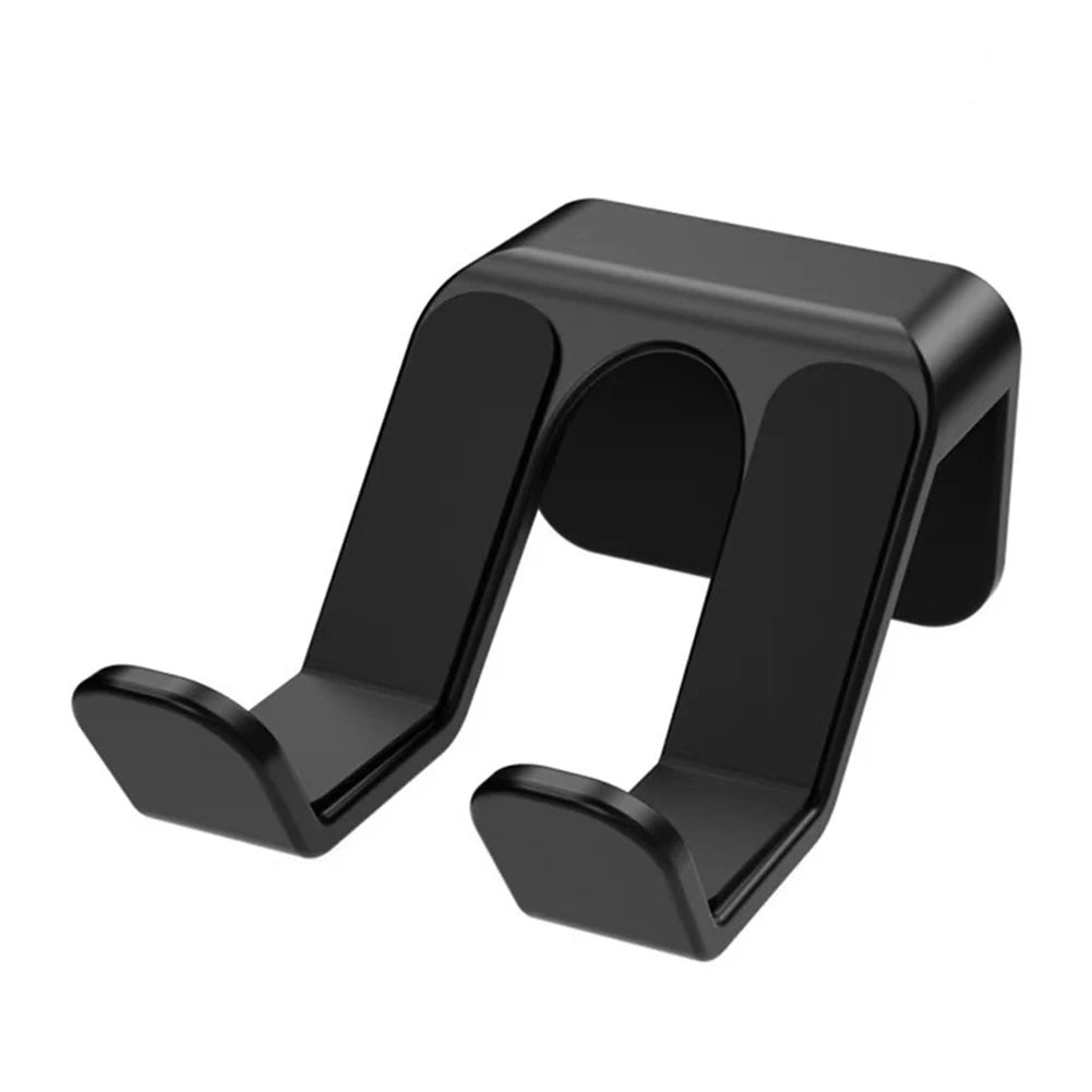 Adhesive under desk headphone hook in white, view 9