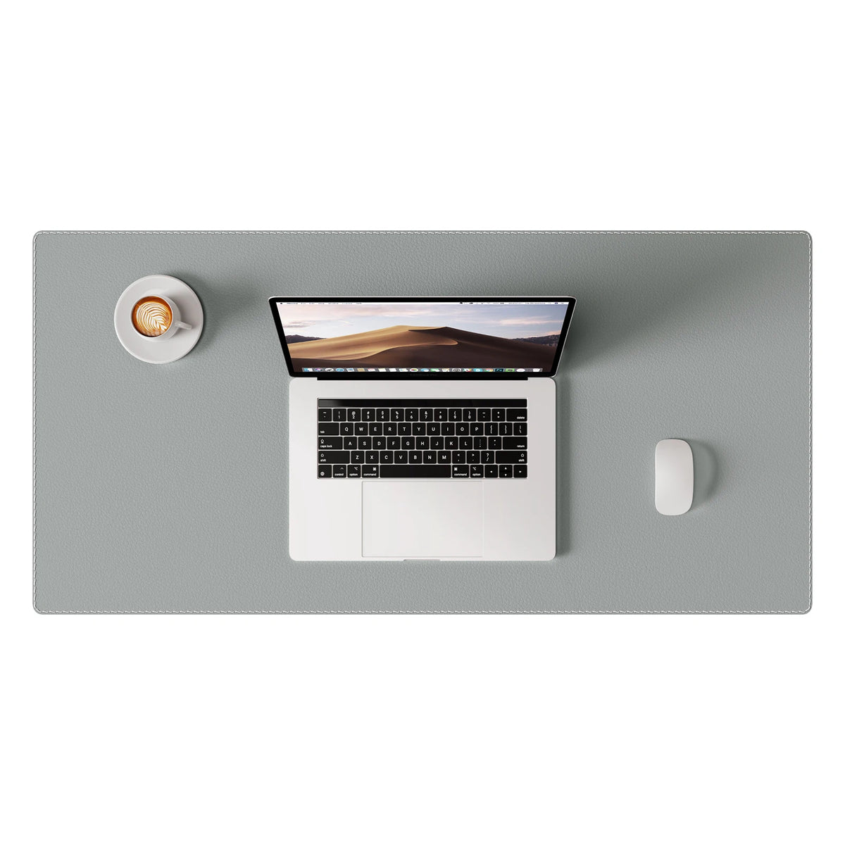PU leather desk mat with stitched edges, view 18