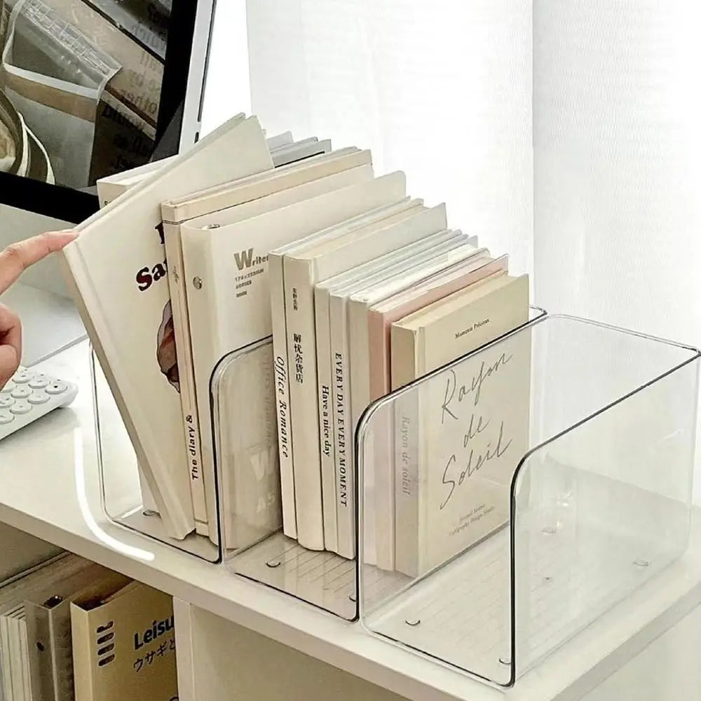 Clear U shaped book stand for books and A4 files, view 5