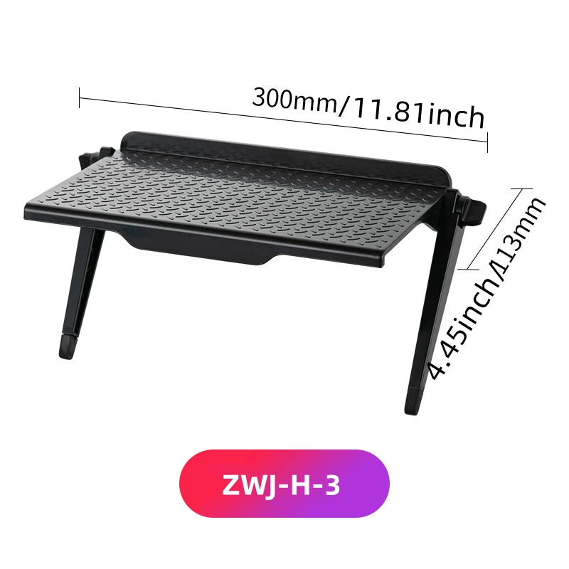Black steel monitor top shelf, view 10