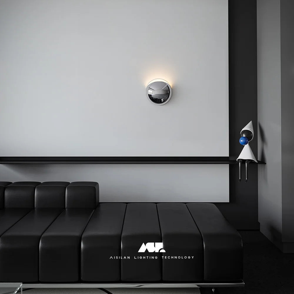 Warm 3000K glow from the outdoor LED wall light
