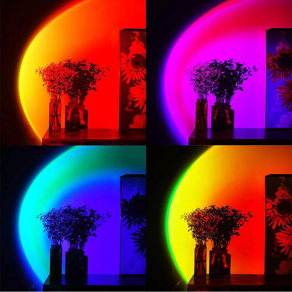 Sunset projector lamp for photography and content creation