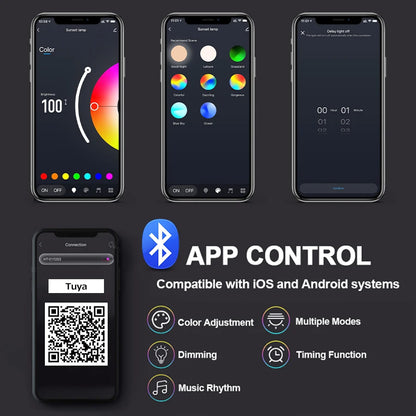 RGB smart lamp with infrared remote control included
