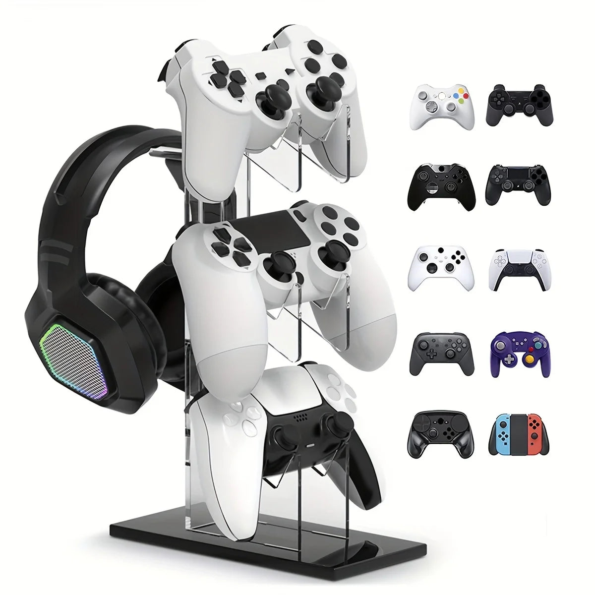 Three tier controller and headphone holder, view 7