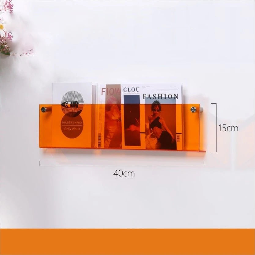 Wall mount acrylic brochure display for retail