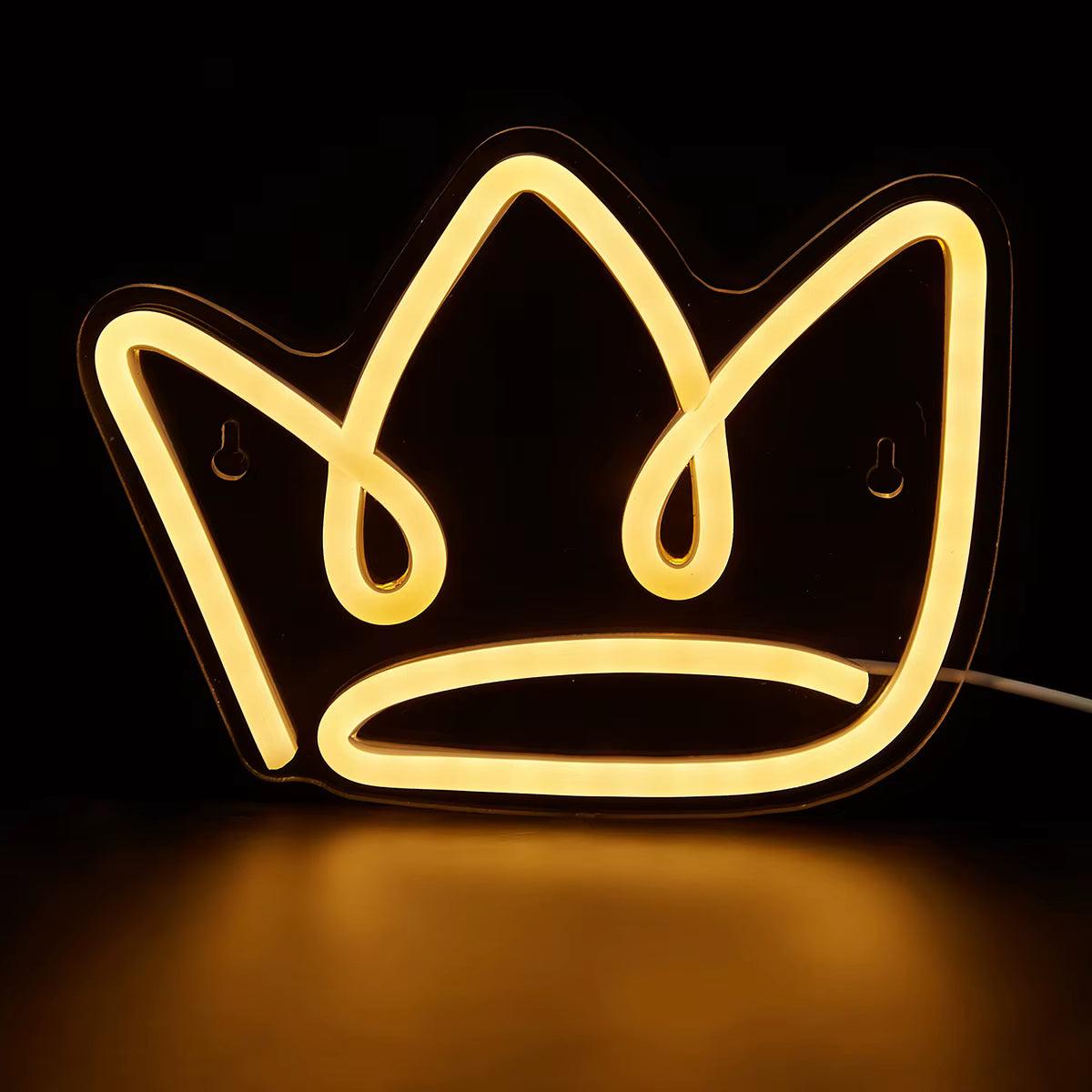 Crown night light neon sign gaming room