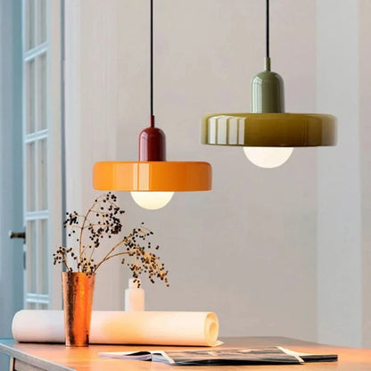Retro glass pendant light Nordic interior design