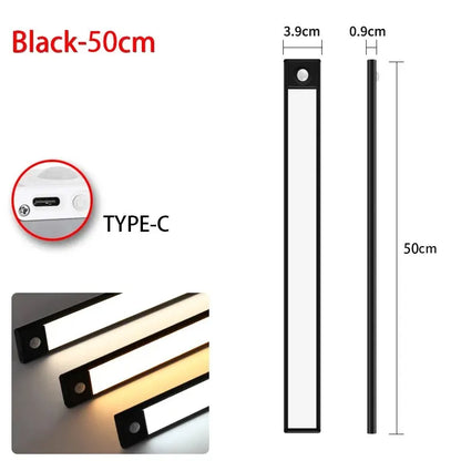 LED motion sensor light battery powered rechargeable night lighting