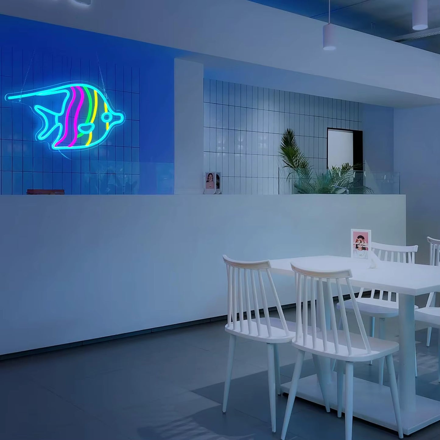 Butterfly fish LED neon light hotel decor