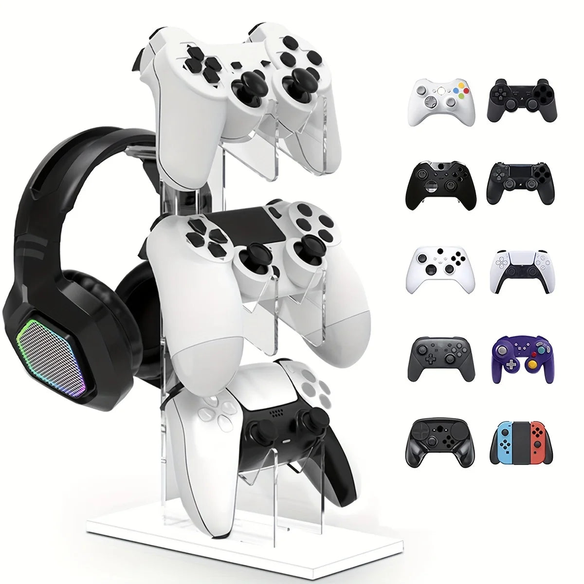 Three tier controller and headphone holder, view 9