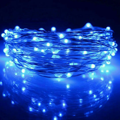 Copper string lights Christmas tree decoration