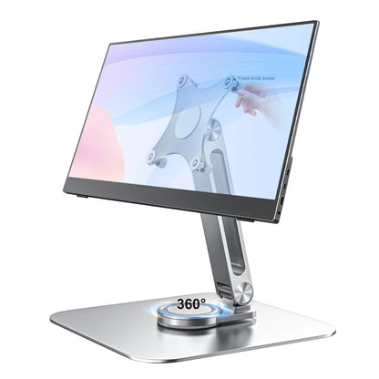 Aluminium portable monitor stand with rotating base, view 8