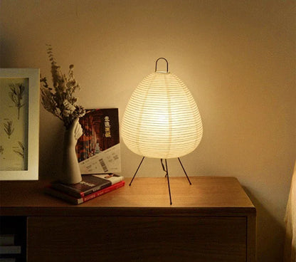 Noguchi Akari inspired floor lamp living room