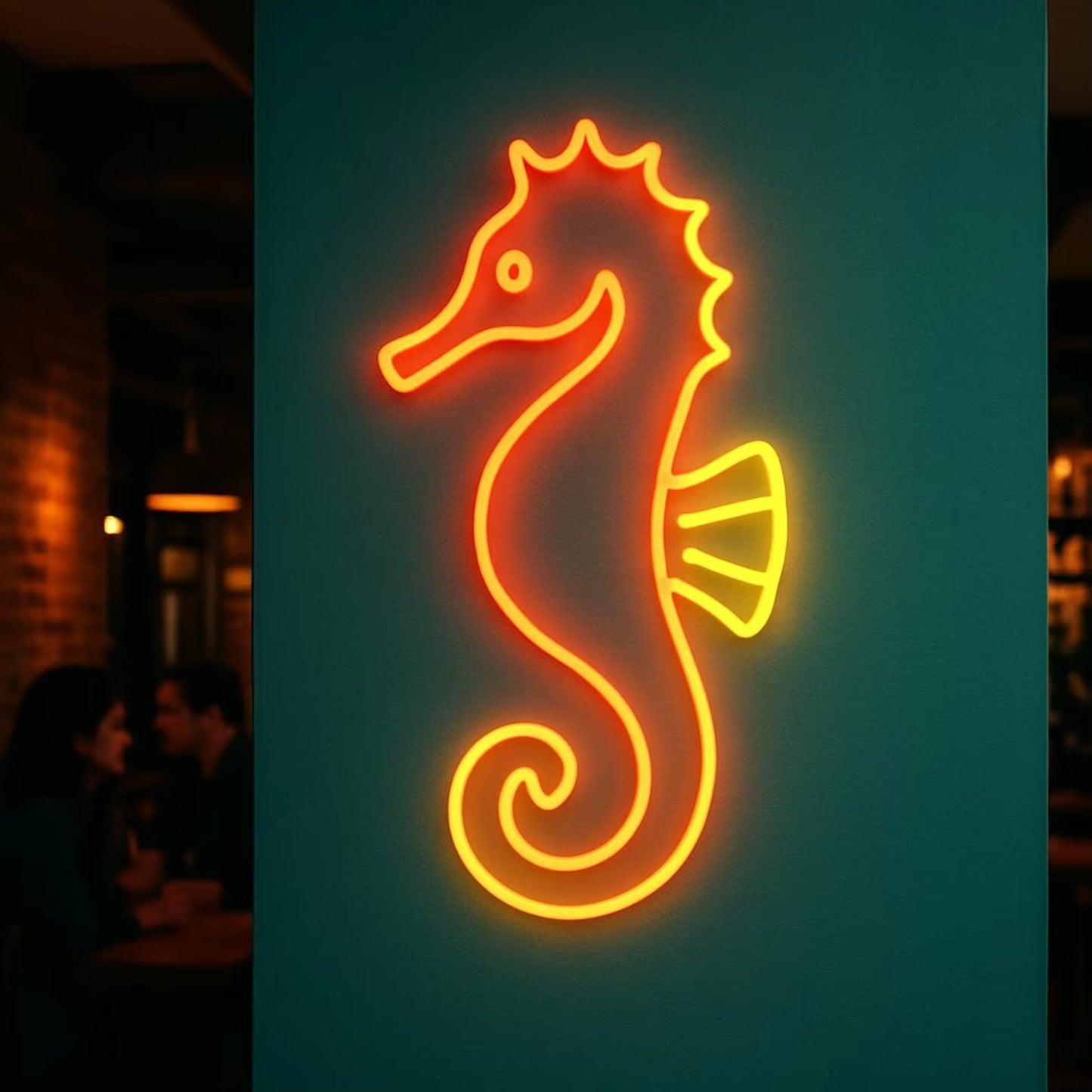 Ocean animal neon light glowing in kids room