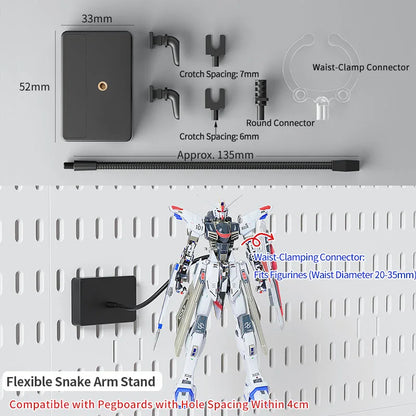 Black gaming pegboard wall organiser with holders, view 44