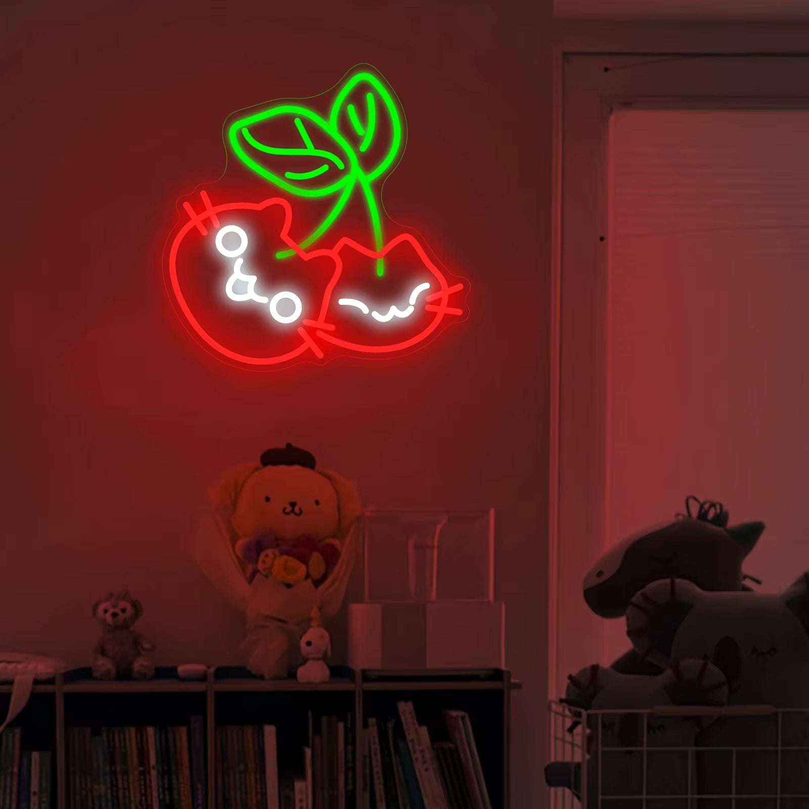 Cherry cat LED neon light pet shop decor