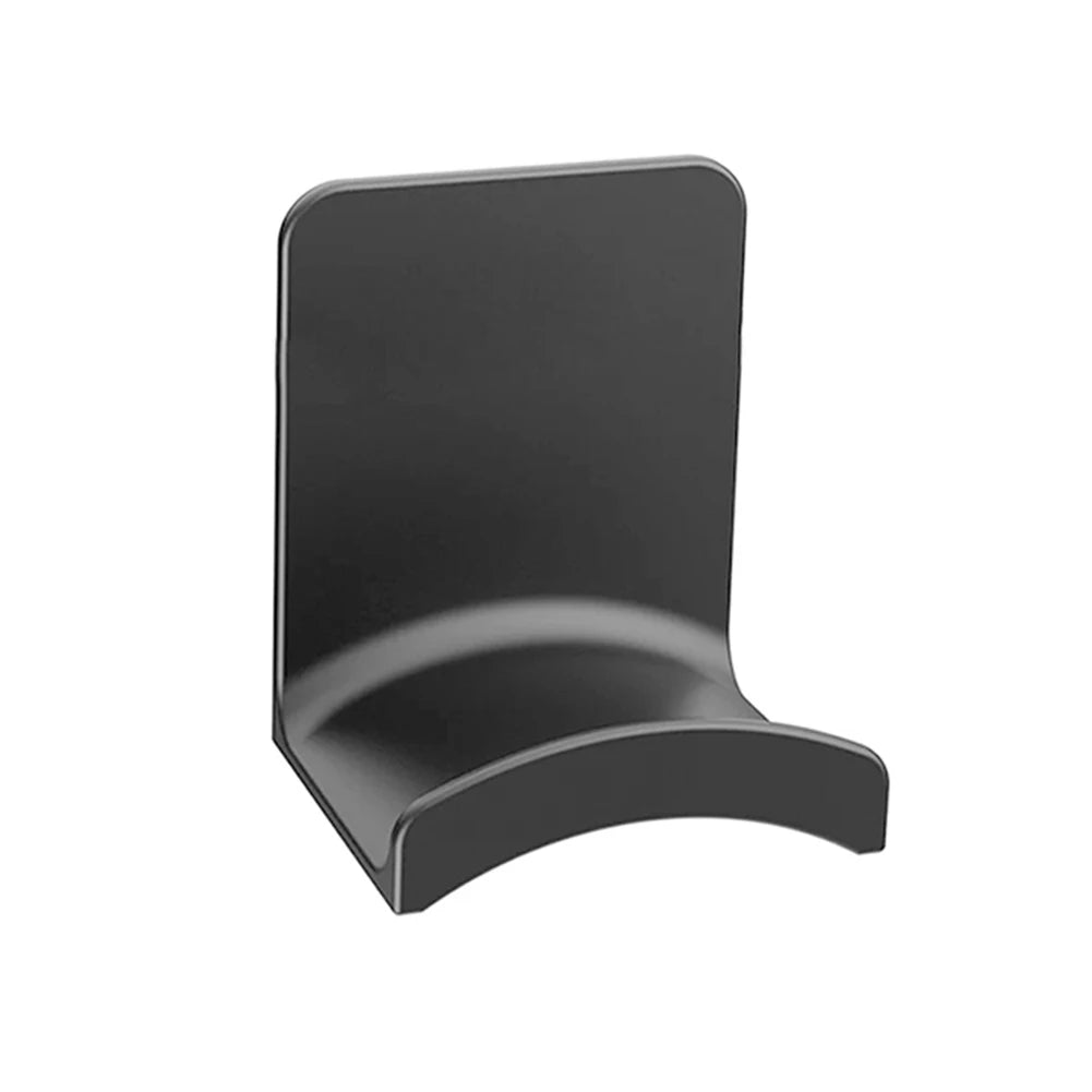 Adhesive under desk headphone hook in white, view 7